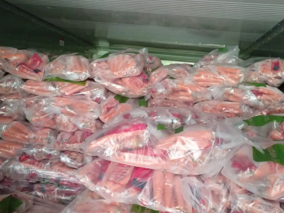 Carottes brutes de terre non lavées